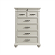 Pemberly Row Contemporary Wood 6 Spacious Drawers Chest in Off White