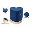 Pemberly Row Modern / Contemporary Velvet Ottoman/Stool in Navy