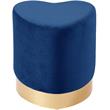 Pemberly Row Modern / Contemporary Velvet Ottoman/Stool in Navy