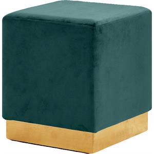Pemberly Row Modern / Contemporary Velvet Ottoman/Stool in Green