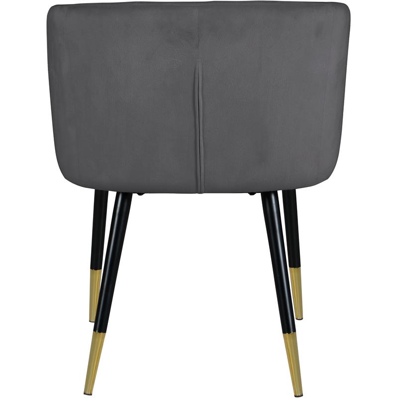 Pemberly Row Modern / Contemporary Velvet Dining Chair in Gray