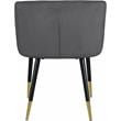 Pemberly Row Modern / Contemporary Velvet Dining Chair in Gray