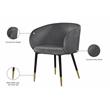 Pemberly Row Modern / Contemporary Velvet Dining Chair in Gray