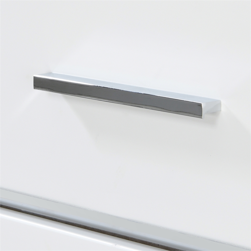 Pemberly Row Contemporary Transitional Side Table White Finish