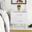 Pemberly Row Contemporary Transitional Side Table White Finish