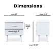 Pemberly Row Contemporary Transitional Side Table White Finish