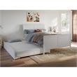 Pemberly Row Portland Full Wood Platform Bed  & Full Trundle in White