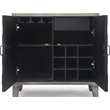 Pemberly Row Contemporary Bar Cabinet with Wine Storage Gray