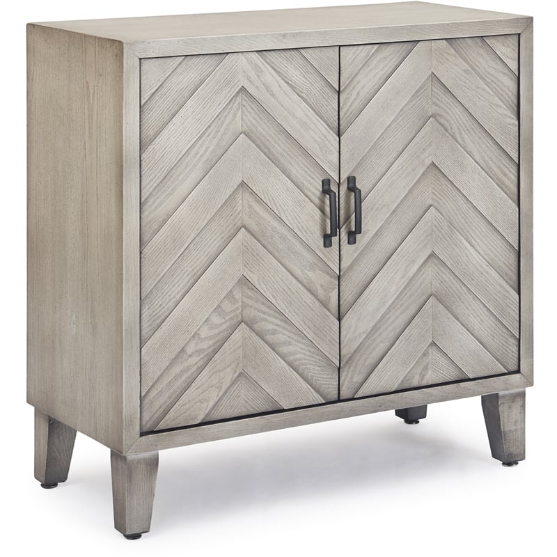 Pemberly Row Contemporary Bar Cabinet with Wine Storage Gray