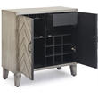 Pemberly Row Contemporary Bar Cabinet with Wine Storage Gray