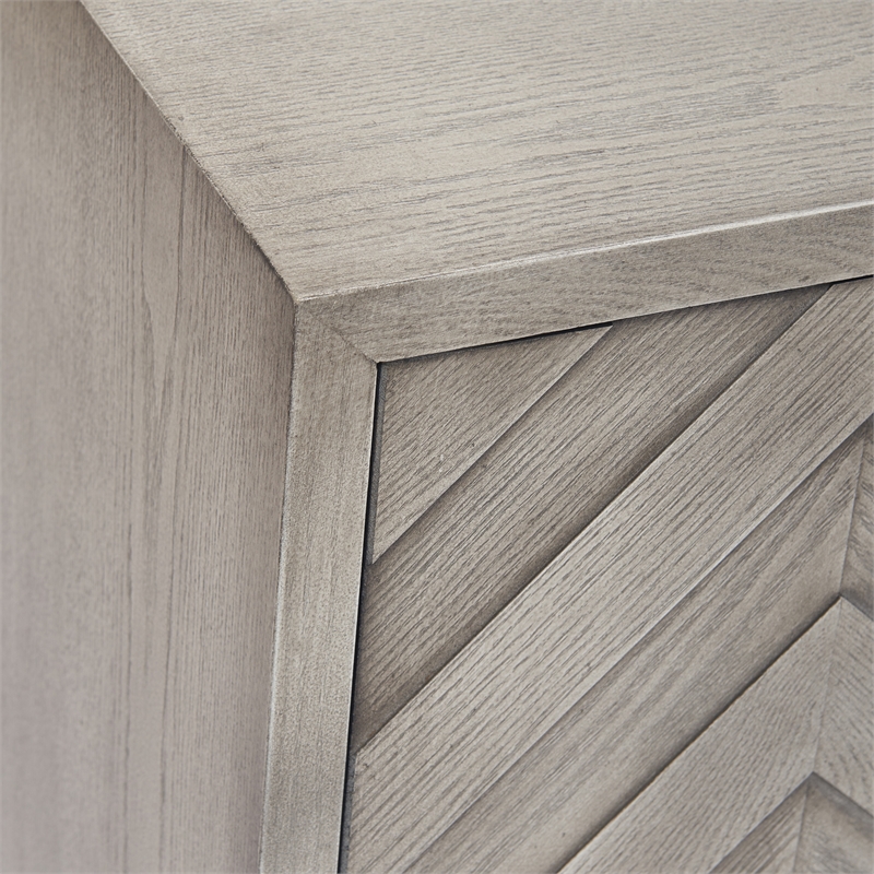 Pemberly Row Contemporary Bar Cabinet with Wine Storage Gray