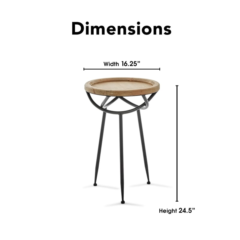 Pemberly Row Modern / Contemporary Wooden Side Table Light Beige