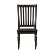 Pemberly Row Modern Black Slat Back Side Chair (RTA)-Set of 2