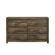 Pemberly Row Contemporary Transitional Wood 6-Drawer Dresser