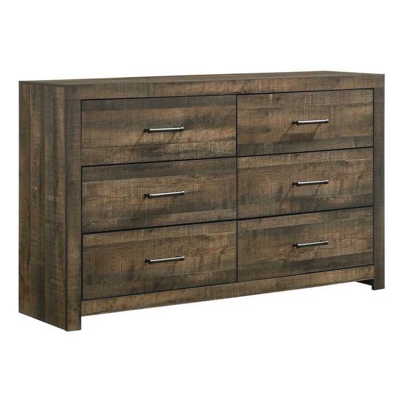 Pemberly Row Contemporary Transitional Wood 6-Drawer Dresser