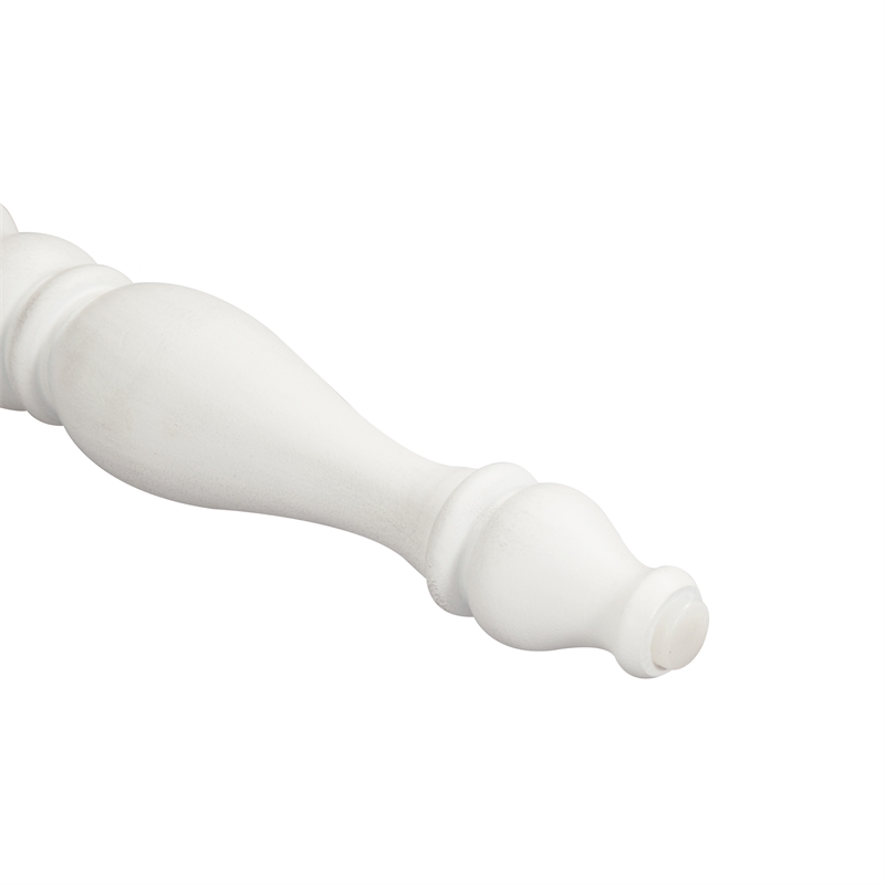 Pemberly Row Contemporary Magnolia Manor White Dining Bench (RTA)