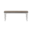 Pemberly Row Contemporary Magnolia Manor White Dining Bench (RTA)