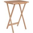 Pemberly Row Transitional Solid Wood Snack Table in Natural (Set of 2)