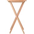Pemberly Row Transitional Solid Wood Snack Table in Natural (Set of 2)