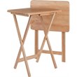 Pemberly Row Transitional Solid Wood Snack Table in Natural (Set of 2)