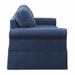 Pemberly Row Contemporary Slip Cover Sofa in Navy Blue Fabric