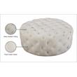 Pemberly Row Modern Button Tufted Cream Velvet Ottoman and Bench