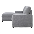 Pemberly Row Sectional with Pull Out Bed and Storage in Dark Gray