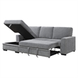Pemberly Row Sectional with Pull Out Bed and Storage in Dark Gray