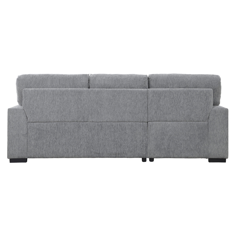 Pemberly Row Sectional with Pull Out Bed and Storage in Dark Gray