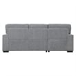 Pemberly Row Sectional with Pull Out Bed and Storage in Dark Gray