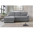 Pemberly Row Sectional with Pull Out Bed and Storage in Dark Gray