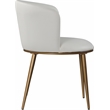 Pemberly Row Modern White Vegan Leather Dining Chair (Set of 2)