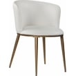 Pemberly Row Modern White Vegan Leather Dining Chair (Set of 2)