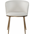 Pemberly Row Modern White Vegan Leather Dining Chair (Set of 2)