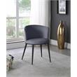 Pemberly Row Contemporary Gray Velvet Dining Chair (Set of 2)