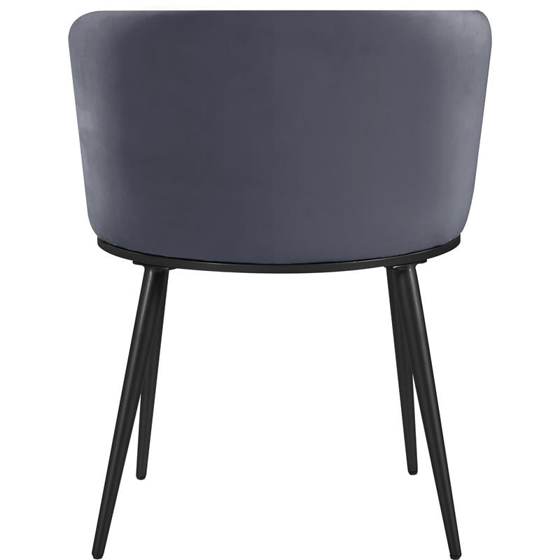 Pemberly Row Contemporary Gray Velvet Dining Chair (Set of 2)