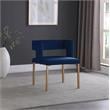 Pemberly Row Contemporary Navy Velvet Dining Chair (Set of 2)