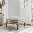 Pemberly Row Modern Traditional Wood Accent Ottoman in Natural