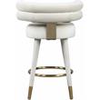 Pemberly Row Contemporary Cream Velvet Counter Stool (Set of 2)