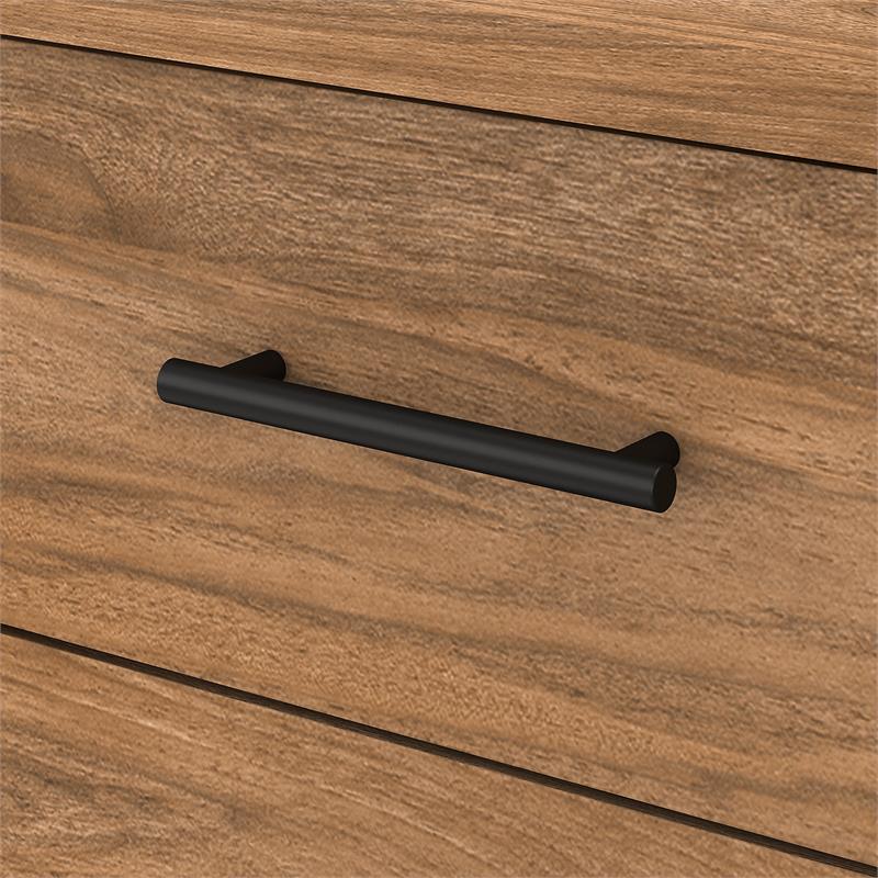 Pemberly Row 72W Office Desk with Drawers in Fresh Walnut - Engineered Wood