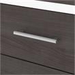 Pemberly Row 72W Office Desk with Drawers in White and Storm Gray - Wood
