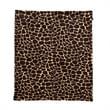 Pemberly Row Giraffe Brown Polyester Microfiber 50 In x 60 In Fur in Brown