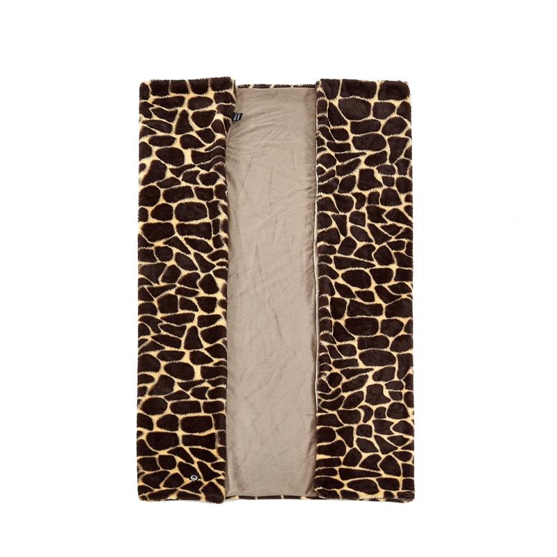Pemberly Row Giraffe Brown Polyester Microfiber 50 In x 60 In Fur in Brown