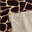 Pemberly Row Giraffe Brown Polyester Microfiber 50 In x 60 In Fur in Brown
