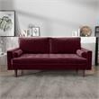 Pemberly Row Modern / Contemporary Velvet Living Room Sofa In Rosy