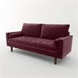 Pemberly Row Modern / Contemporary Velvet Living Room Sofa In Rosy