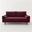 Pemberly Row Modern / Contemporary Velvet Living Room Sofa In Rosy