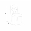 Pemberly Row Tufted Dining or Living Room Accent Chair in Taupe