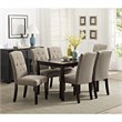 Pemberly Row Tufted Dining or Living Room Accent Chair in Taupe