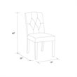 Pemberly Row Tufted Dining or Living Room Accent Chair in Taupe